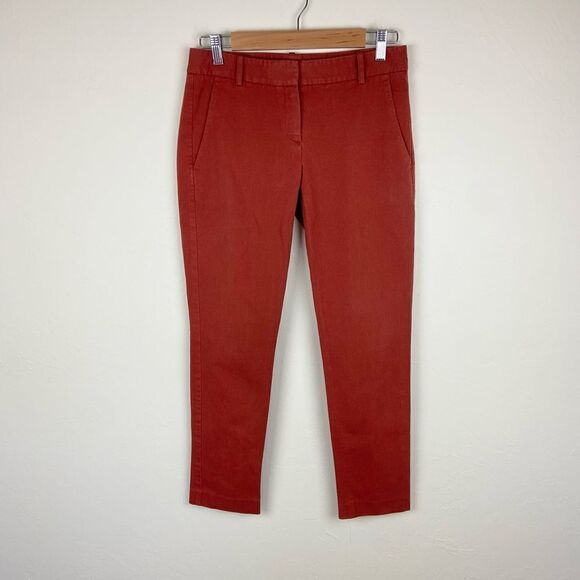 Theory Straight Leg Ankle Pant - Burnt Orange - Picture 1 of 7